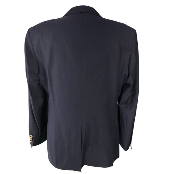 Jos A Bank Signature Gold Mens Size 42R Blazer Jacket Classic Navy Gold Buttons - Picture 7 of 16